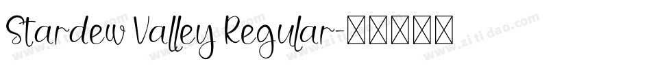 Stardew Valley Regular字体转换